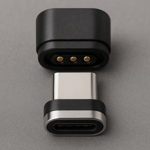 24 Mini USB C Magnetic Charging Cable Connector Tip Adapter Piece Support Fast Power Delivery Safe Connection Technology Device