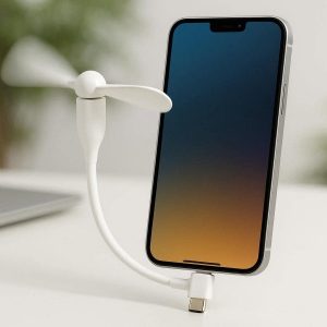 25 Portable Mini USB C Desk Fan Accessory Cooling Tool For Smartphone Travel Laptop Working Outdoor Activities Flexible Blade