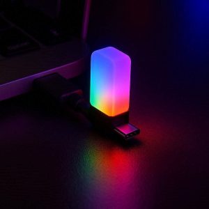 27 Colorful USB C LED Ambient Atmosphere Light Interior Car Decoration Night Lamp Accessory For Laptop Desktop Charging Ports