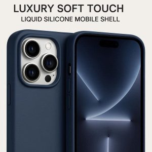 3 Luxury Soft Touch Liquid Silicone Mobile Shell For iPhone 15 Pro
